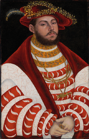 John Frederick I Elector of Saxony ca 1533 by Lucas Cranach the Elder (1472-1553)  ***PORTRAIT FOR SALE***  ***CONTACT GALLERY***  CHRISTIE